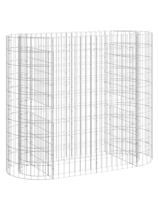 Gabionový vyvýšený záhon pozinkované železo 120 x 50 x 100 cm