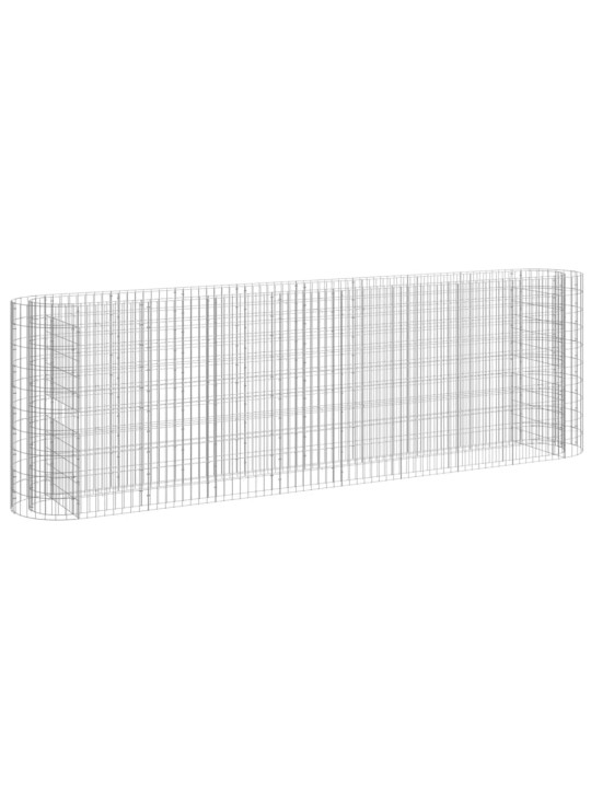 Gabionový vyvýšený záhon pozinkované železo 330 x 50 x 100 cm