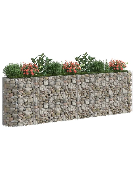 Gabionový vyvýšený záhon pozinkované železo 330 x 50 x 100 cm
