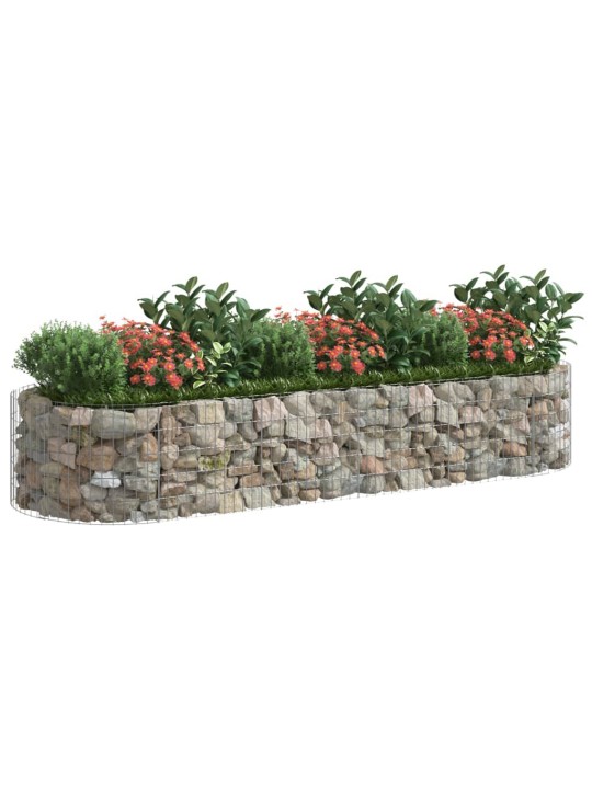 Gabionový vyvýšený záhon pozinkované železo 300 x 100 x 50 cm