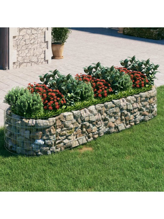Gabionový vyvýšený záhon pozinkované železo 300 x 100 x 50 cm