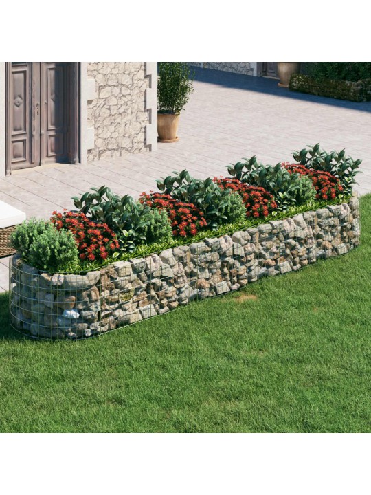 Gabionový vyvýšený záhon pozinkované železo 400 x 100 x 50 cm