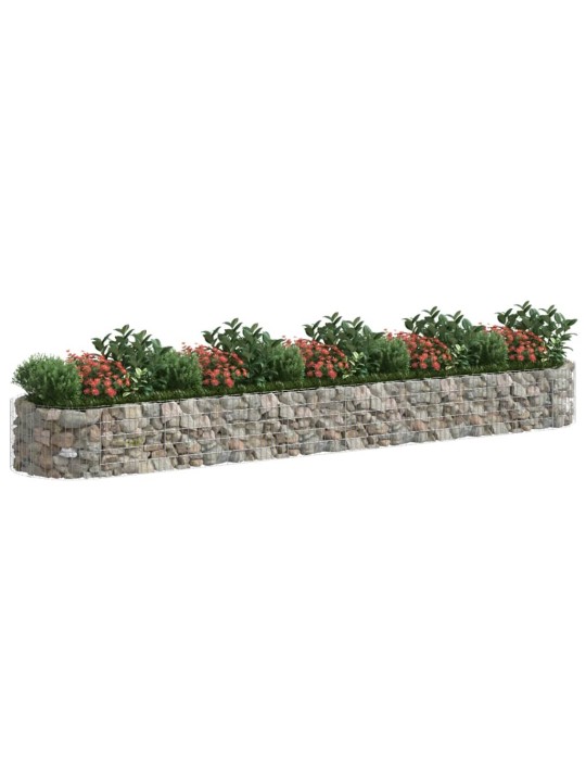 Gabionový vyvýšený záhon pozinkované železo 500 x 100 x 50 cm