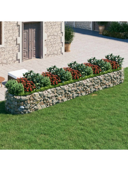 Gabionový vyvýšený záhon pozinkované železo 500 x 100 x 50 cm