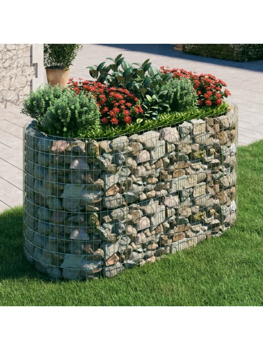 Gabionový vyvýšený záhon pozinkované železo 200 x 100 x 100 cm