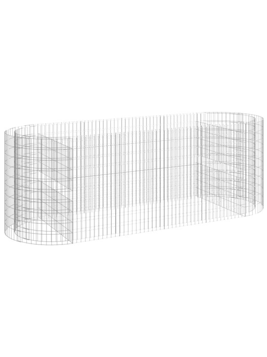 Gabionový vyvýšený záhon pozinkované železo 300 x 100 x 100 cm
