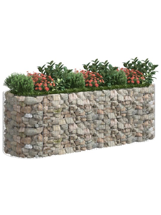 Gabionový vyvýšený záhon pozinkované železo 300 x 100 x 100 cm