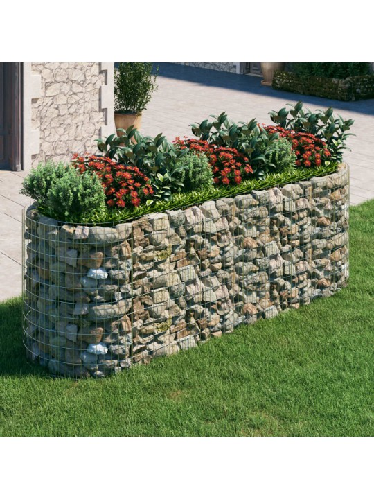 Gabionový vyvýšený záhon pozinkované železo 300 x 100 x 100 cm