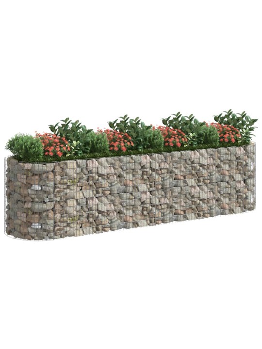 Gabionový vyvýšený záhon pozinkované železo 400 x 100 x 100 cm