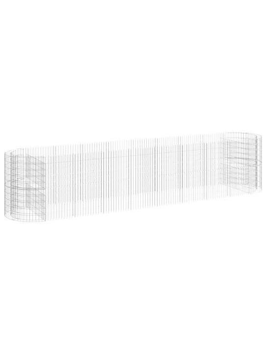 Gabionový vyvýšený záhon pozinkované železo 500 x 100 x 100 cm