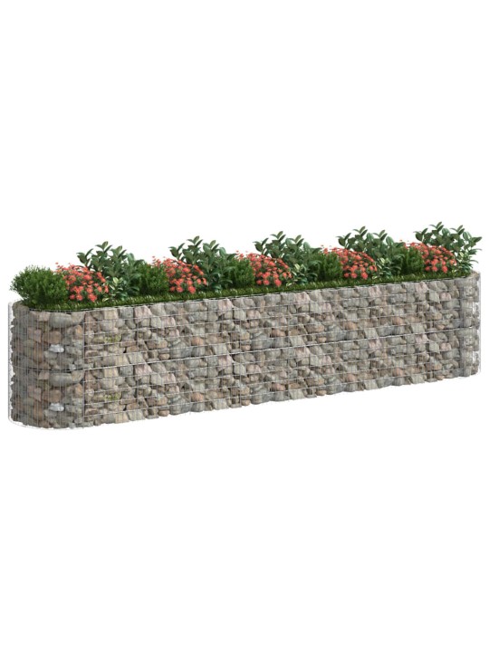 Gabionový vyvýšený záhon pozinkované železo 500 x 100 x 100 cm