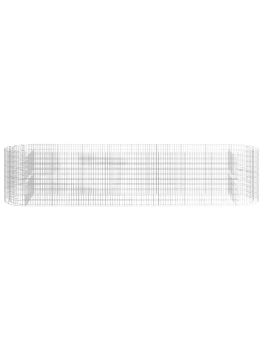 Gabionový vyvýšený záhon pozinkované železo 500 x 100 x 100 cm