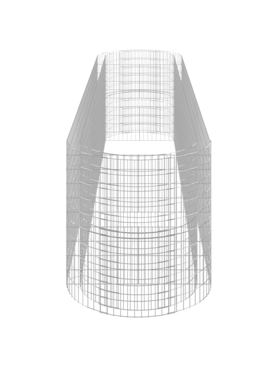 Gabionový vyvýšený záhon pozinkované železo 500 x 100 x 100 cm