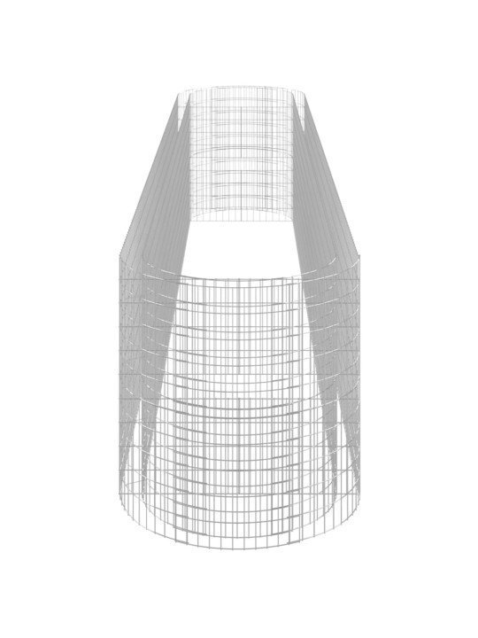 Gabionový vyvýšený záhon pozinkované železo 600 x 100 x 100 cm
