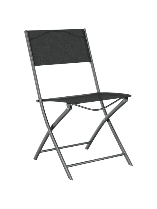 7dílný zahradní jídelní set šedočerný