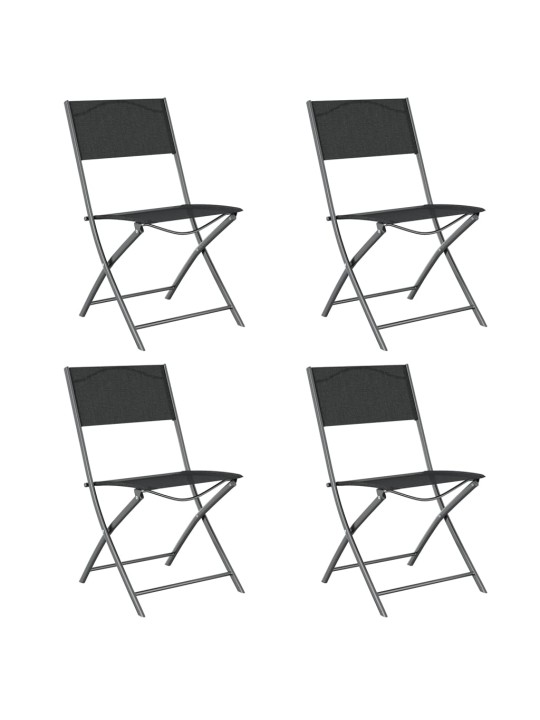5dílný zahradní jídelní set šedočerný