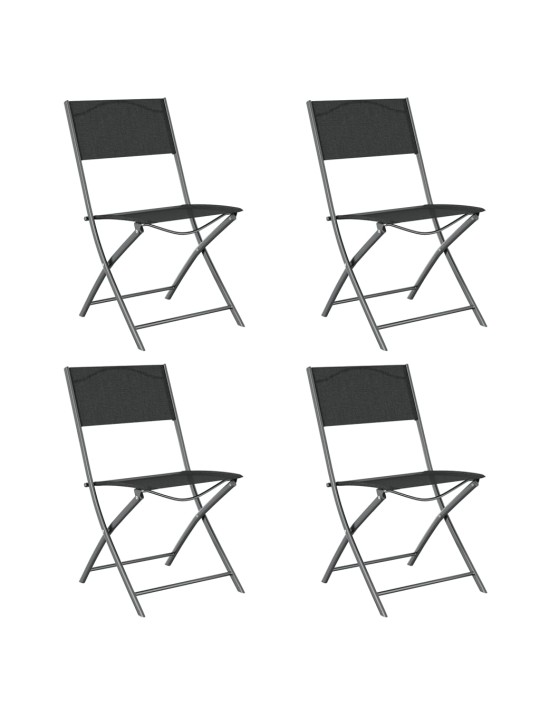 5dílný zahradní jídelní set šedočerný