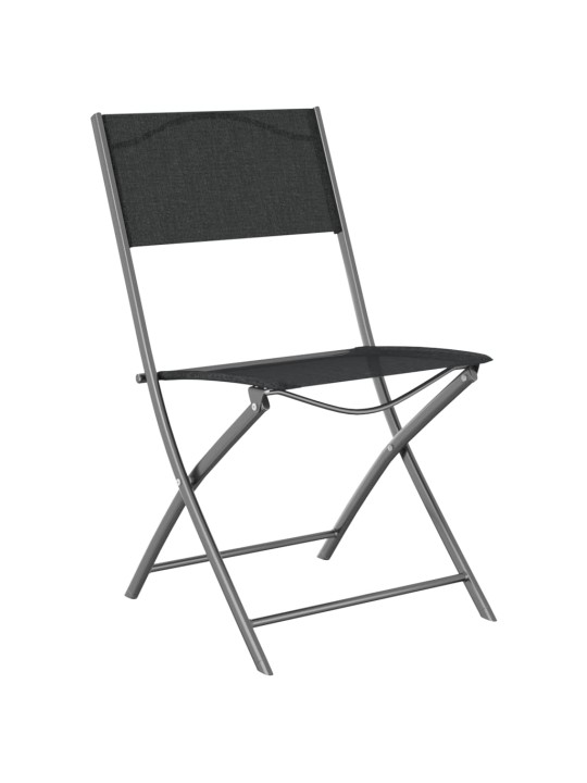 5dílný zahradní jídelní set šedočerný