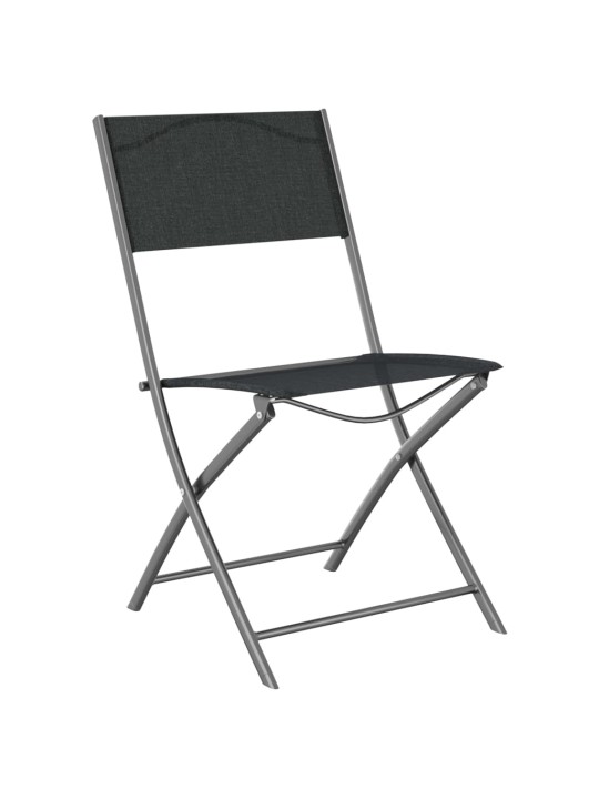 7dílný zahradní jídelní set šedočerný