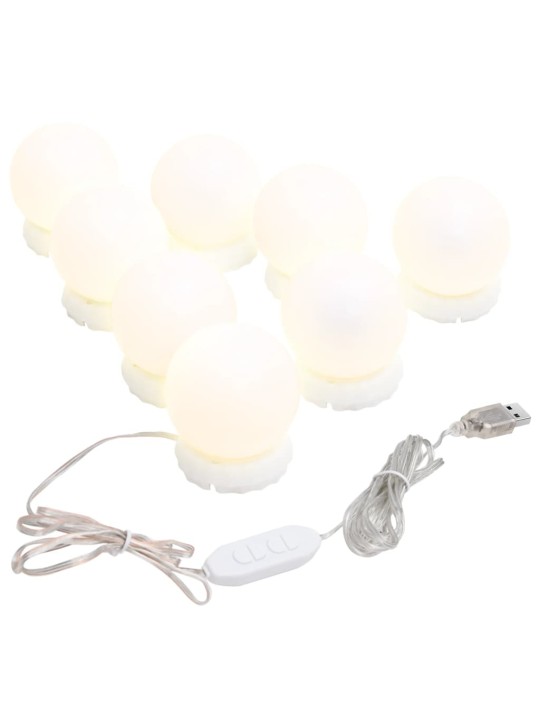 Zrcadlo s LED světly 40 x 20 cm sklo oválné