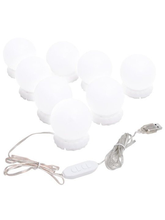 Zrcadlo s LED světly 40 x 20 cm sklo oválné