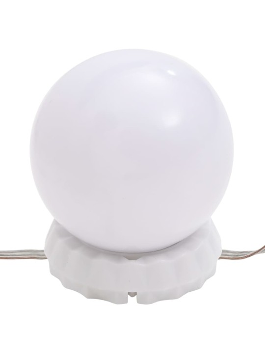 Zrcadlo s LED světly 90 x 45 cm sklo obloukové