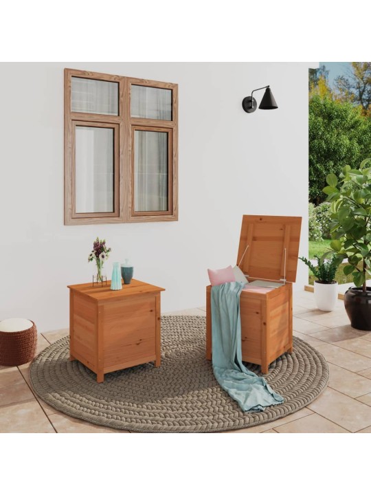 Zahradní box na podušky hnědý 50 x 50 x 56 cm masivní jedle