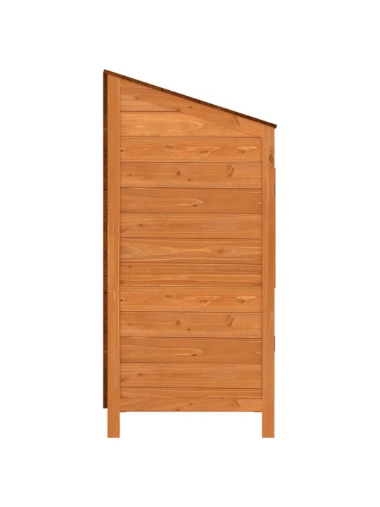 Zahradní kůlna hnědá 55 x 52 x 112 cm masivní jedlové dřevo