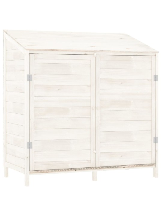 Zahradní kůlna bílá 102 x 52 x 112 cm masivní jedlové dřevo