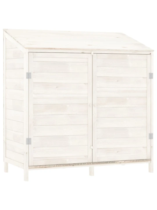 Zahradní kůlna bílá 102 x 52 x 112 cm masivní jedlové dřevo