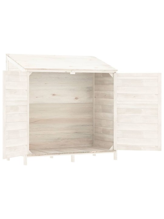 Zahradní kůlna bílá 102 x 52 x 112 cm masivní jedlové dřevo