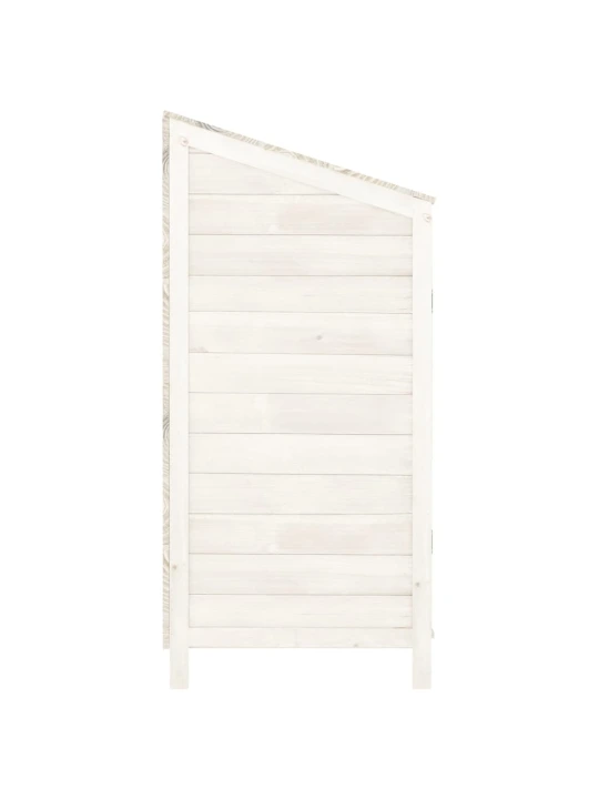 Zahradní kůlna bílá 102 x 52 x 112 cm masivní jedlové dřevo
