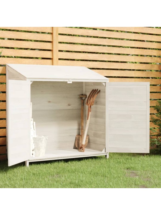 Zahradní kůlna bílá 102 x 52 x 112 cm masivní jedlové dřevo