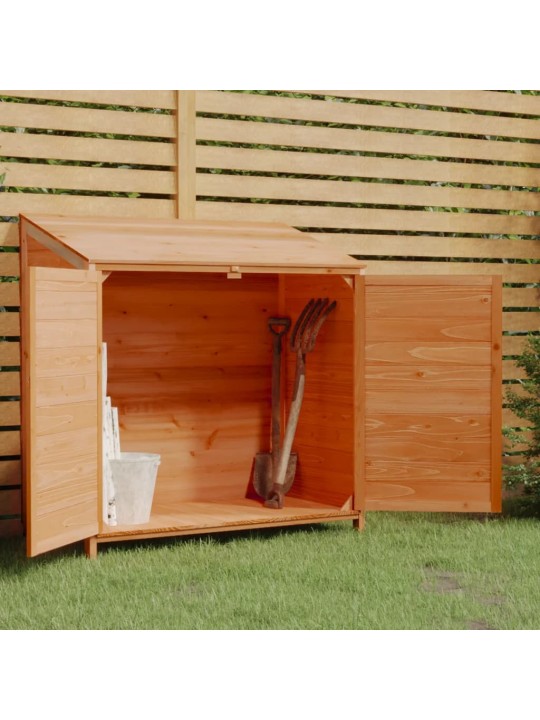 Zahradní kůlna hnědá 102 x 52 x 112 cm masivní jedlové dřevo