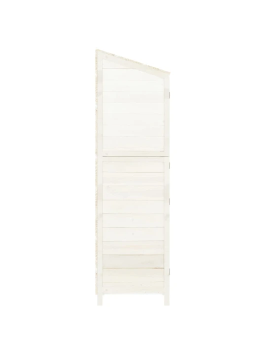 Zahradní kůlna bílá 102 x 52 x 174,5 cm masivní jedlové dřevo