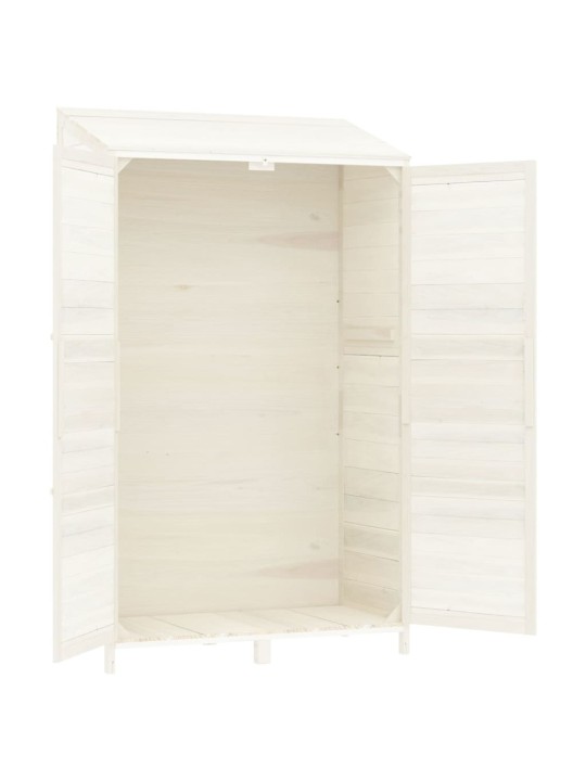 Zahradní kůlna bílá 102 x 52 x 174,5 cm masivní jedlové dřevo