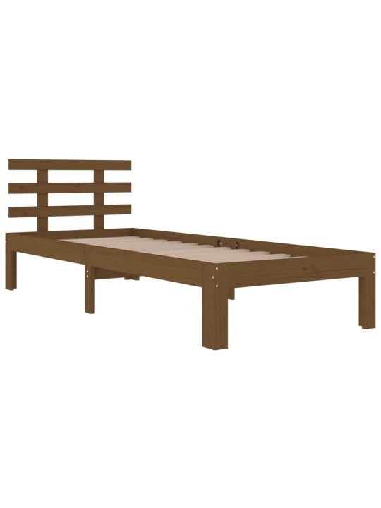 Rám postele medově hnědý masivní dřevo 100 x 200 cm