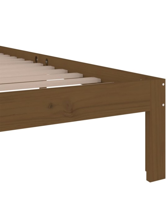 Rám postele medově hnědý masivní dřevo 100 x 200 cm