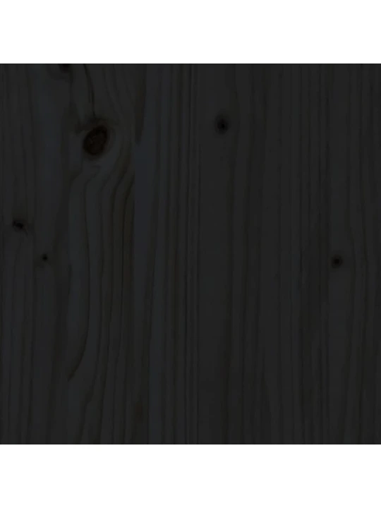 Rám postele černý masivní dřevo 200 x 200 cm