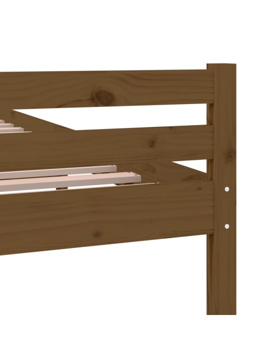 Rám postele medově hnědý masivní dřevo 75x190cm malé jednolůžko