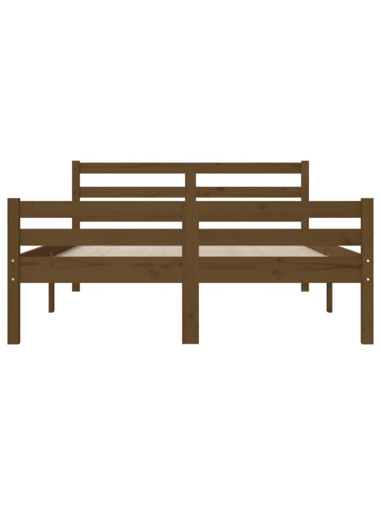 Rám postele medově hnědý masivní dřevo 120x190 cm malé 2lůžko