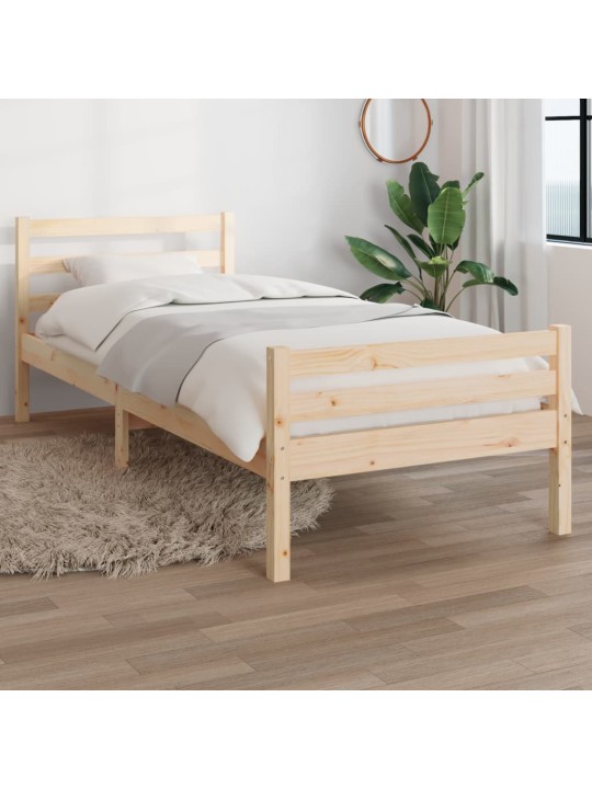Rám postele masivní dřevo 90 x 200 cm