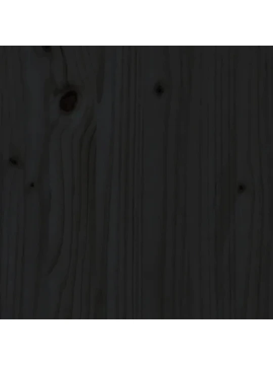 Rám postele černý masivní dřevo 90 x 200 cm