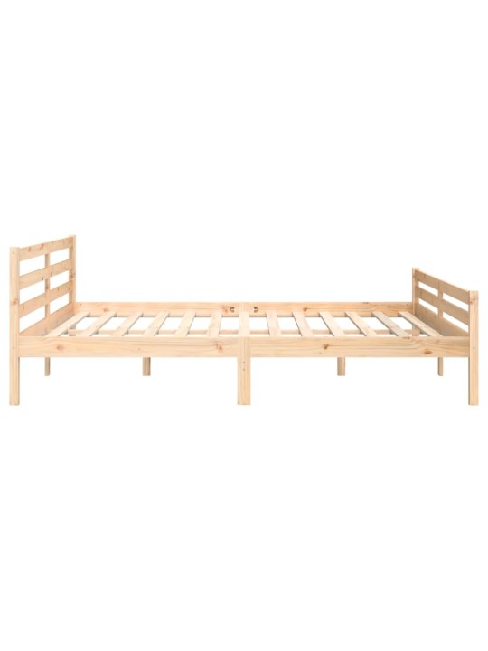 Rám postele bez matrace masivní dřevo 200 x 200 cm