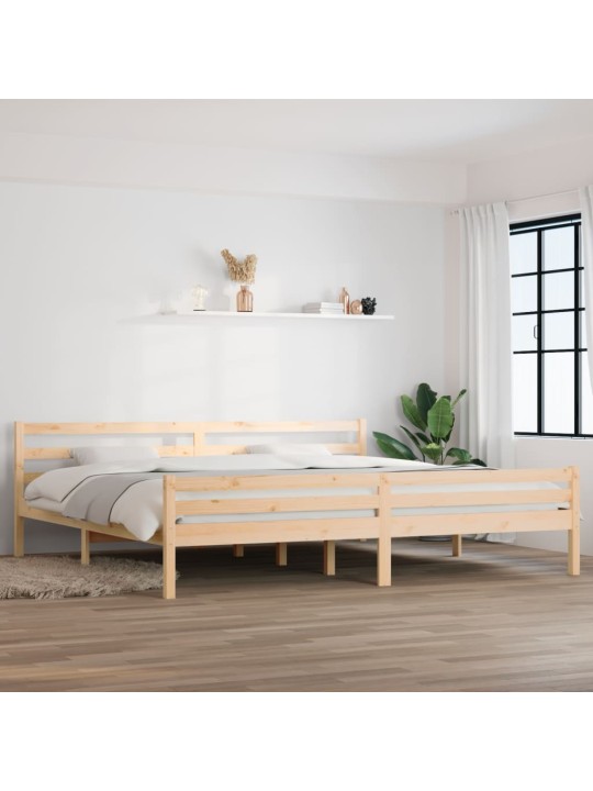 Rám postele bez matrace masivní dřevo 200 x 200 cm