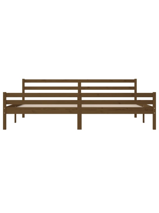 Rám postele medově hnědý masivní dřevo 200 x 200 cm