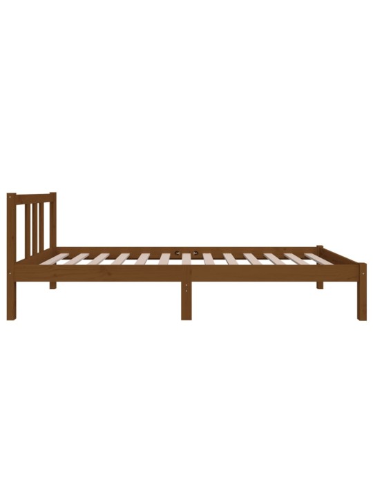 Rám postele medově hnědý masivní dřevo 75x190cm malé jednolůžko