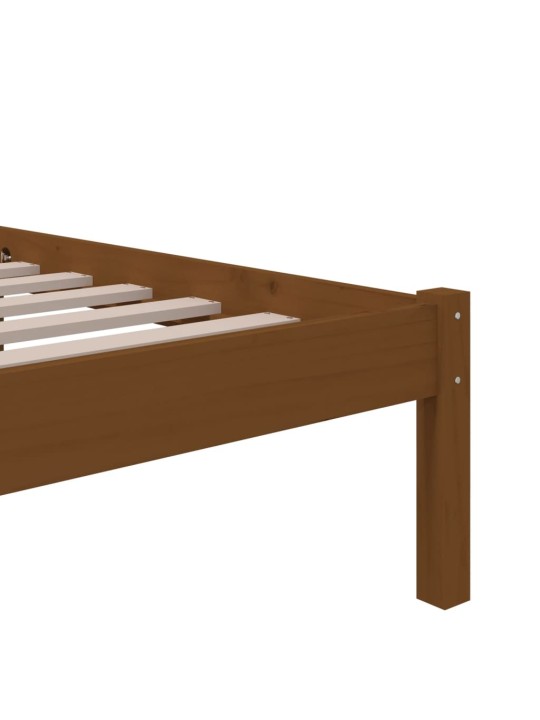 Rám postele medově hnědý masivní dřevo 75x190cm malé jednolůžko