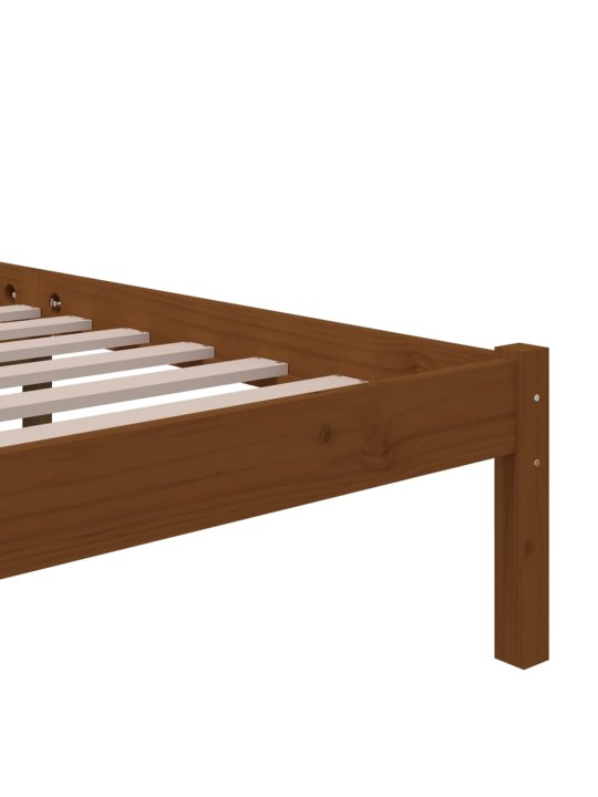 Rám postele medově hnědý masivní dřevo 90 x 200 cm