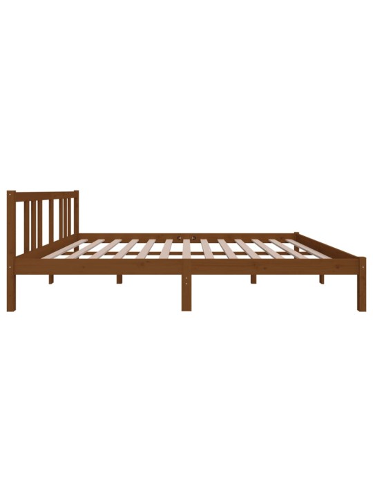 Rám postele medově hnědý masivní dřevo 150 x 200 cm King Size